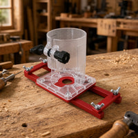 65mm Router Jig with Acrylic Body Stable Trim Router Jig Exact Groove Bracket Multifunctional for Cabinet Making, Workshop
