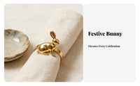Hare Napkin Holder Festive Crafted Metal Easter Bunny Napkin Holder Elegant Table Decor Metal Hare Easter Decoration for Families, Celebration