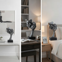 Couple Sculpture Textured Abstract Sculpture Modern Shelf Ornament for Desk