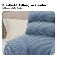 Ergonomic Design Bed Backrest Pillow with Arms High-Resilience Filling Sit up Pillow for Bed Breathable Material for Adults, Lounging