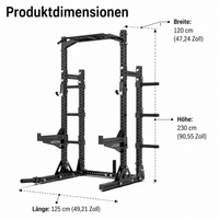 Foldable Squat Rack with Pull-Up Bar, Wall-Mounted Dumbbell Rack for Home, 1000 kg Load Capacity, Space-Saving & Height-Adjustable