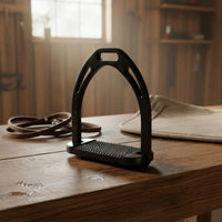 Horse Riding Stirrups Polished Surface Aluminum Riding Foot Support Heavy Duty Equestrian Gear for Training, Competition