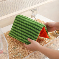 Foldable Pet Tunnel Small Animal Tunnel, Flannel Small Animal Hideaway for Guinea Pigs and Hamsters, Crinkle Enrichment with Fringe Trim, 30x40cm