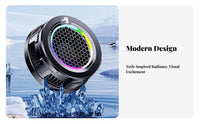 3-Speed Adjustable Attachable Phone Cooler Wide Compatibility Digital Display Phone Cooler 15W High Power for Content Creators, Vlogging