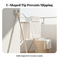 Telescopic Design Clothes grabber Pole Adjustable Length Extendable Garment grabber grabbered end Laundry Tool Extended Range for Dormitory Residents, homeowners, People with restricted Mobility, Balcony, Dorm Room, outdoorsdoors, Closet