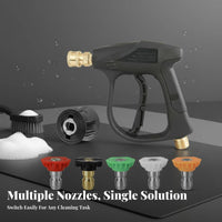 1/4 Inch Quick Connect High Pressure Water Compact Design Short Pressure Washer Long-Lasting