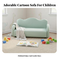 Cute Cartoon Design Plush Character Seat Soft and Comfortable Upholstered Mini Sofa long-lasting Construction children's Furniture Easy to Clean for Toddlers, Preschoolers, Parents, storytime corner, Playroom, Nursery, Relaxing