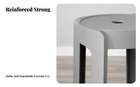 Modern Minimalist Design Stackable Plastic Stool Space-Saving Backless Chair Easy to Clean Seating Furniture No Assembly Required for Families, homeowners, Students, Small Apartments, Dining Room, Kitchen, Office