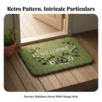 Realistic Detailing Dollhouse Carpet Intricate Pattern Miniature Rug Exquisite Craftsmanship for Hobbyists, Adults, Miniature Scene