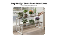 Tiered Design 2-Tier Plant Stand Space-Saving Flower Display Multi-Purpose Indoor Furnishing Sturdy Construction for Home Decorators, Apartment Dwellers, Gardeners, Balcony, Living Room, Bedroom, Office
