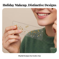 Faux speckles shimmering Freckle Sticker Gold and Silver Foil shimmering Freckle Decal Easy to Apply Makeup Accessory celestial skinShaped Design for Party-Goers, celebration Attendees, Women, Halloween, Holidays, celebrations, Costume occasions