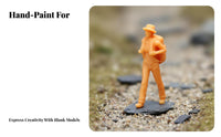 Scale Model Person Collectible Unpainted Backpacker Figurine Tiny Human Figurine Highly Detailed Small Scale Human Model