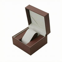 Lambskin Texture Flip-Top Watch Box Hinged Lid PU Leather Watch Box Hard-Sided Timepiece Holder Gift Packaging