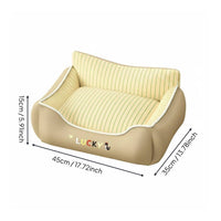 Pet Sofa High-Spring-Back Filling Cat Couch Deep rest Bolster Pet Bed for Small Dogs, Kittens