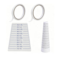 Precise Bracelet Measuring Tool Easy to Read Markings Bracelet Sizer Mandrel Sturdy Material Double Sided Tape Rolls Jewelry Safe for Craft Room