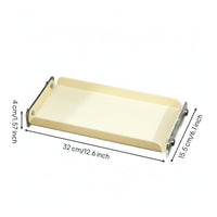 Washroom Countertop Organizer Easy to Clean Acrylic Vanity Tray Raised Base Clear Single Tier Shelf for Kitchen Counter