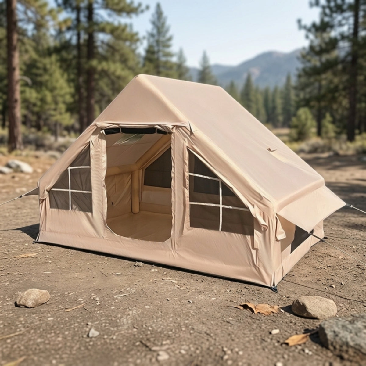 Easy Setup Inflatable Cabin Tent Spacious Inflatable Tent Self-Supporting Shelter Portable for Backyard