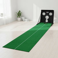 Golf Chipping and Putting Practice Portable Golf Practice Mat with Target Net Compact Practice Tool for Golfers, Beginners, Backyard, Garage