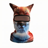 Bird-Eye Material 3D Creature Mask Hood Polyester 3D Creature Ear Balaclava Stretch Ear Hood Lightweight for Riding, Running, Fishing, Hiking
