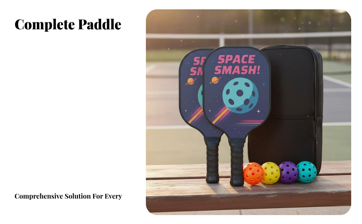 3 Pieces Pickleball Paddle Stable Sphere Control Pickleball Racket Hexagonal Center Paddle Sweat Absorbent Sports Equipment
