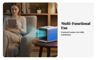 Cools and Humidifies Mini Evaporative Cooler Quiet Operation Desktop Air Cooler Compact Design for Students, Drivers, Bedroom, Dorm, Car
