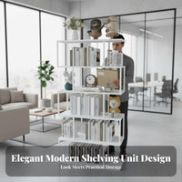 Nordic Design Freestanding accessible bookshelf Multi-Tier Room Divider Multifunctional Shelving unit adaptable Display for Apartment Dwellers, Office Workers, Interior Designers, Bedroom