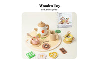 Role-Playing Fun Afternoon Tea Playset Encourages Creativity Afternoon Tea Toy Develops Fine Movement Skills Play Food Set Realistic Design for Children, Preschoolers, Toddlers