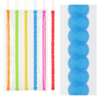 6 Pieces Bendable Silicone Sensory Stick Anxiety Relief Sensory Fidget Stick Calming Quiet Desk Toy Portable for Classroom