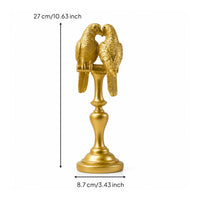 Parrot Sculpture with Pedestal Tropical Parrot Figurine Sculptures Decorative Figurines Textured for Art Lovers, Living Room