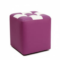 Modern Design Upholstered Round Ottoman paddinged Seat Low Stool adaptable Footstool space-saving Size for Children, Families, residents, Living Room, Entryway, Bedroom, Home Office