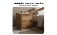 Wabi-Sabi Aesthetic Single-Drawer Cabinet with Open Shelf Minimalist Design Nightstand space-saving Size Bedside Table Multi-Functional for Homeowners, Apartment Dwellers, Students, Bedroom, Living Room, Office, Hallway