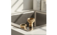 Metal Washing Machine Faucet Connector Leak-Proof Threaded Tap Adapter Universal Connector with Sealing Seal Knurled for Homeowners, Plumbers, Laundry Room, Garden