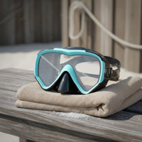 Leak Proof Snorkel Mask and Tube Set Easy Breathing Snorkeling Mask with Snorkel Dry Top Anti-Fog Snorkeling Gear Travel Friendly for Teens, Diving, Swimming
