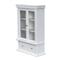 Double Door Design 1:12 Scale Dollhouse Cabinet Functional Doors and Drawers Dollhouse Cupboard with Drawer Fine Craftsmanship for Hobbyists