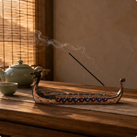 Dragon Boat Incense Holder Handmade Dragon Ship Decorative Home Decor for Indoor