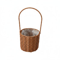 Handmade Handwoven Flower Basket Decorative Rattan Flower Basket Multifunctional Lightweight
