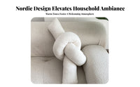 Nordic Design Sherpa Fleece Pillow Soft and Luxurious Texture Irregular Shaped Cushion Machine Washable for Homeowners, Adults, Bedroom, Bed