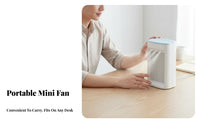 Mini Water-Cooling Chiller Humidifying Function Water-Cooling Air Chiller Three Settings Misting Humidifier Fan for Students, Office Workers