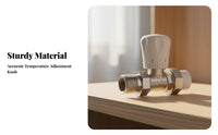 Easy to Install PPR Thermostatic Heater Valve Energy Saving Thermostatic Heater Valve Heat and Cold Resistant for Homeowners, Heater S