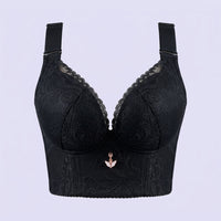 Push Up Bra with Removable Straps and Five Row Back Closure, Full Coverage Supportive Design for Daily Wear, Comfortable No Underwire