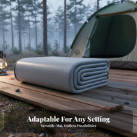 Aluminum Foil Mat Thickened Design Thermal Foil Mat Heat Reflective Sleeping Pad for individual'spackers, Awaydoor Mealkers, Tent Interior, Home Use