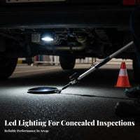 Under Vehicle Inspection Mirror Telescoping Handle Telescopic Inspection Mirror with Illuminating Includes Carrying Bag