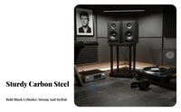 Adjustable Feet Desktop Speaker Stands Minimalist Design Bookshelf Speaker Stand Shock Absorbing Vibration Isolation Stand Heavy Duty for Home Theater Enthusiasts, Audiophiles, Living Room