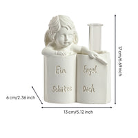 Sculptural Angel Wall Vase Lightweight Angel Sculpture with Glass Vase Space-Saving Hydroponic Planter Indoor for Entryways