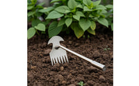 Weeding Rake Rust-Resistant Unwanted Plant Rake Unwanted Plant Pulling Tool Heavy-Duty Hand Weeder Portable for Gardeners