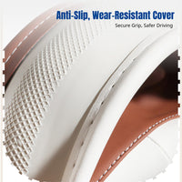 Cartoon Steering Wheel Cover, Full Leather, Non-Slip, Universal Fit, Cute Design, All-Season Use
