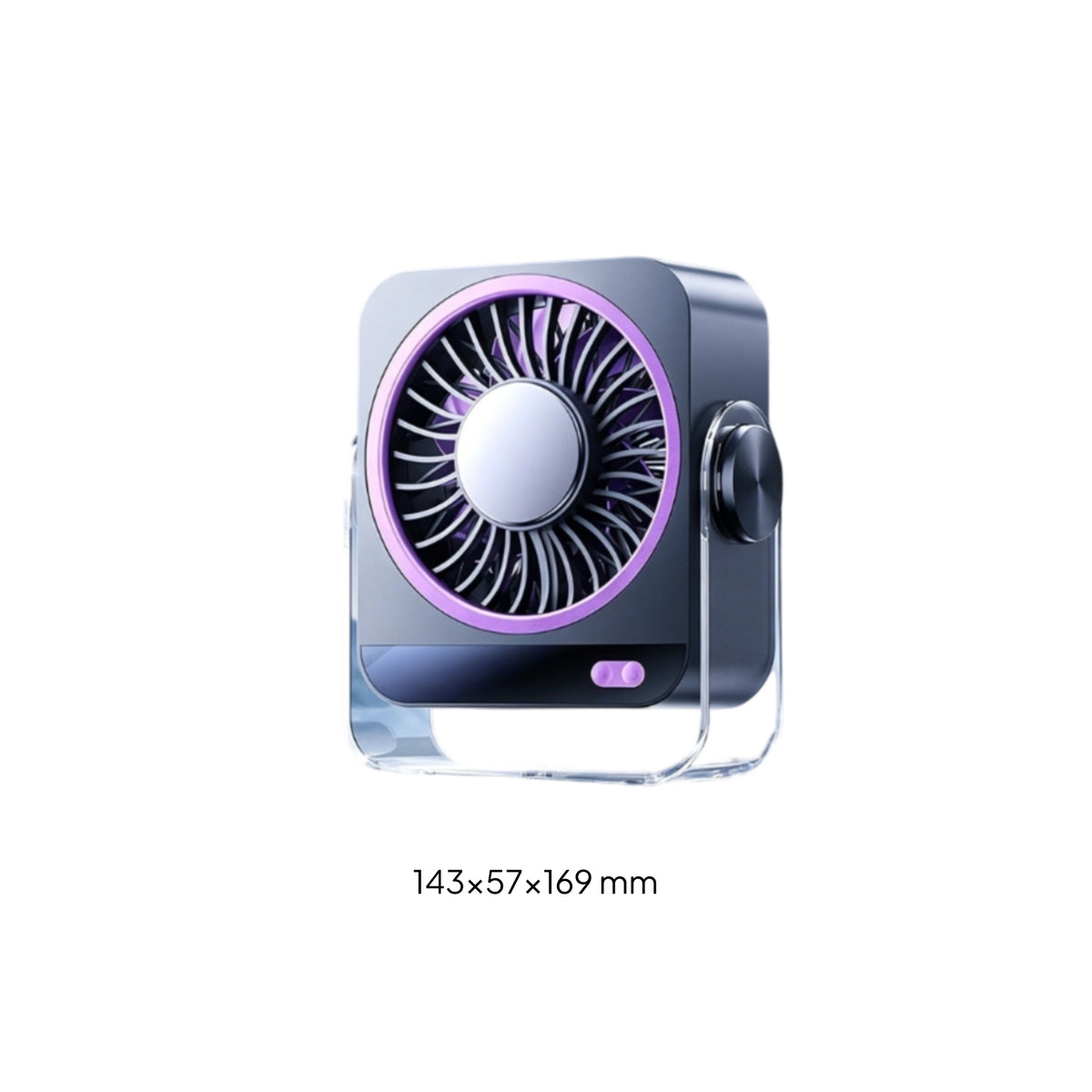 Digital Display Portable Battery Fan Type-C Charging Rechargeable Desk Fan