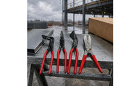 4 Pieces Sheet Metal Pliers Black Coated Heads Metal Bending Pliers All Steel Construction Manual Hardware