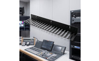 Multi-Slot Wall Mount Cable Organizer Heavy-Duty Metal Cable Rack with 20 Slots Space-Saving Long-Lasting for Musicians, Workshop