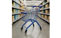 360-Degree Swivel Wheels Toy Grocery Trolley Realistic Design Children's Play Shopping Trolley for Toddlers, Playroom